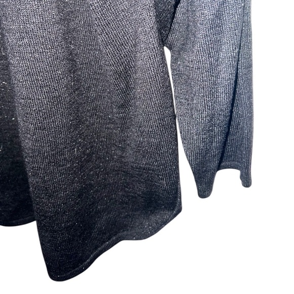 HEIDI WEISEL | BASIC BLACK GLITTER LONG SLEEVE TOP - Picture 3 of 6